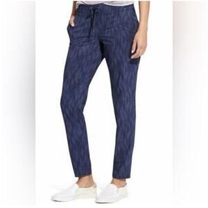 Athleta Pants Womens 8 Blue Stride Midtown Travel Athleisure Commute Casual Work